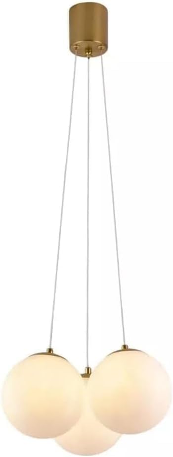Lampadario a sospensione 3 sfere g9 sfera color bianco bronzo LP84-3