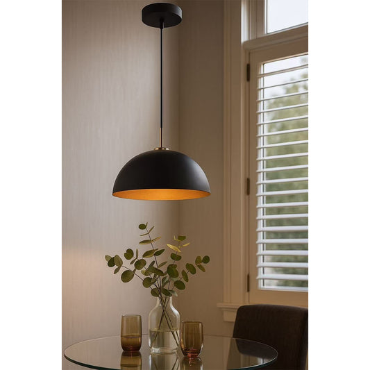 Lampadario a sospensione stile contemporaneo in metallo pendente con attacco E27 luce tavolo cucina ristorante di colore nero o bianco B92