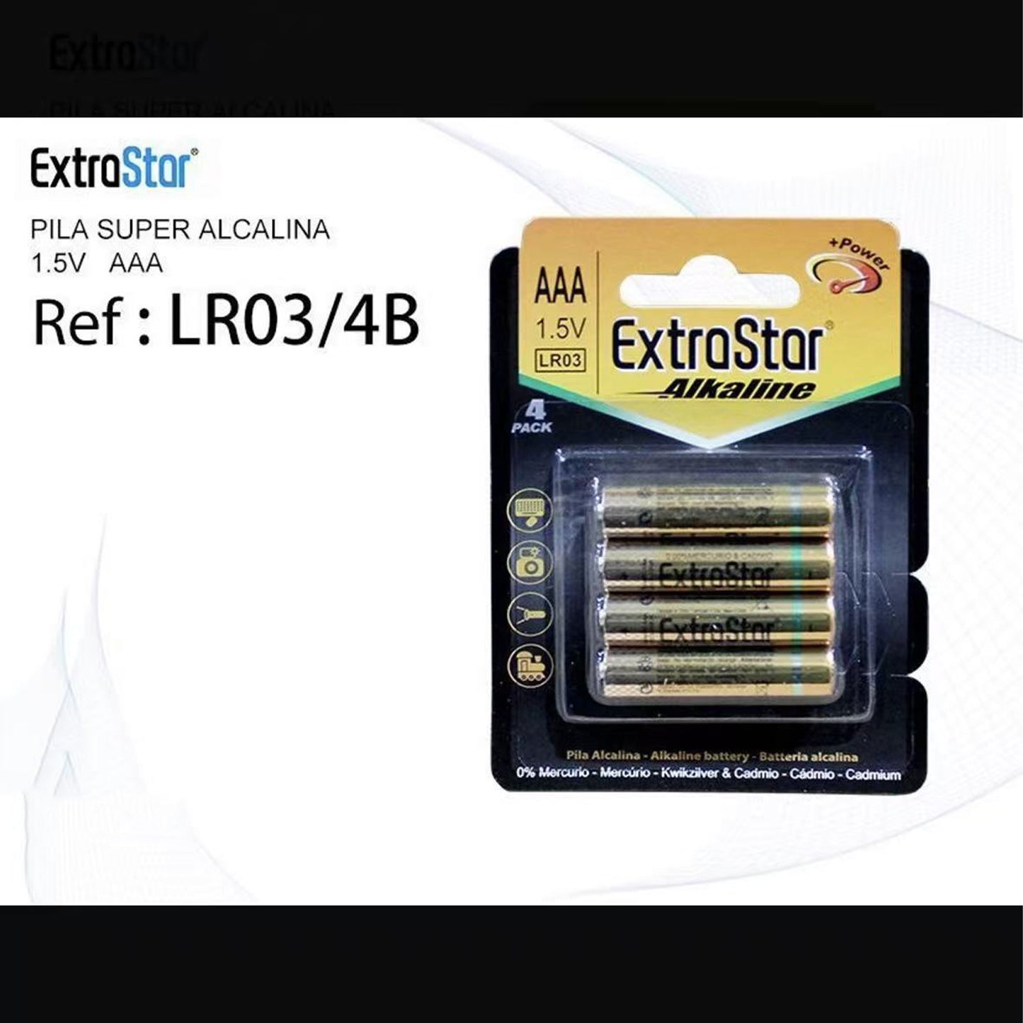 Batterie Alcaline AAA 1.5V LR03 β Pile Ministilo a Lunga Durata per Telecomandi, Mouse e Giocattoli β 48 Pezzi (12 Confezioni da 4) β LR03-4B
