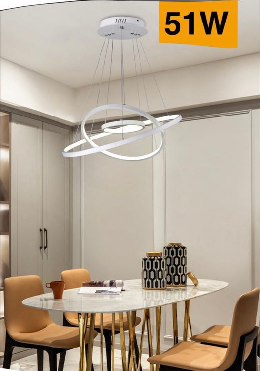 TEKHOME Lampadario a sospensione 51 watt led 3 tonalita luce bianca calda naturale A64-3C