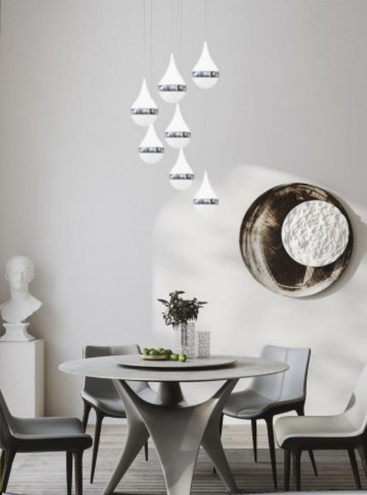 Lampada A Sospensione LED 80watt Design Goccia A Cascata LP-18