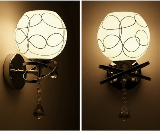 TEKHOME Applique da parete moderna Zona pranzo Illuminazione da parete Lampada da parete in ferro Ombrello in vetro Faretto da parete Sala da pranzo E10