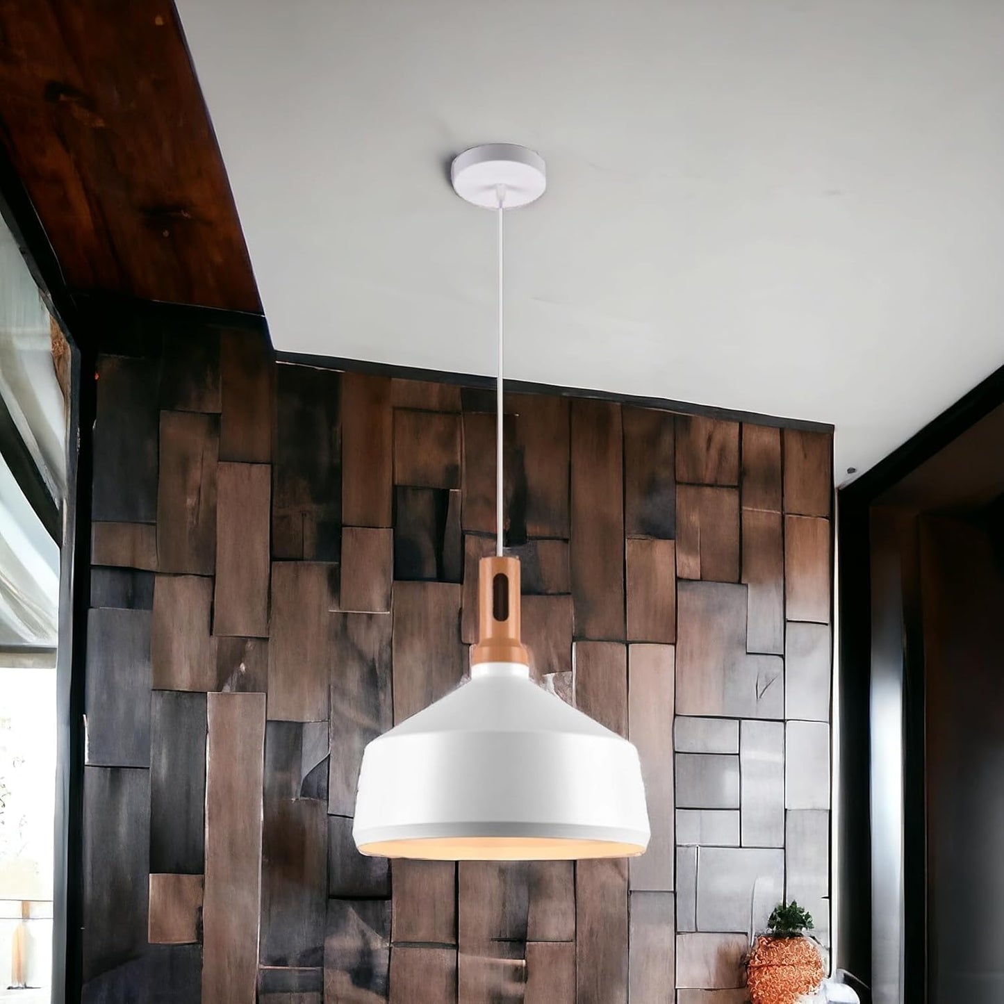Lampadario da soffitto a sospensione con attacco E27 (lampadina non inclusa) moderno stile industriale A93