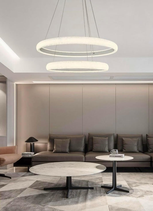 Lampadario a sospensione doppi anelli LP-38