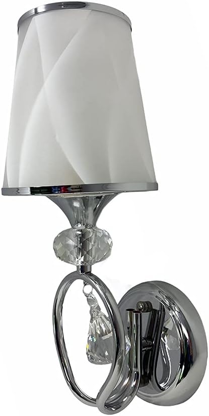 TEKHOME Applique da Parete Classica con Braccio Orientabile, Design Vintage, Attacco E27 60W, per Interni, Disponibile in Oro e Argento, Metallo e Vetro (Senza Lampadina) E18