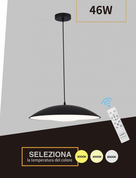 TEKHOME Lampadario a led a sospensione 46 watt 3 colorazione di luce dimmerabile con telecomando lampada da cucina soggiorno B81