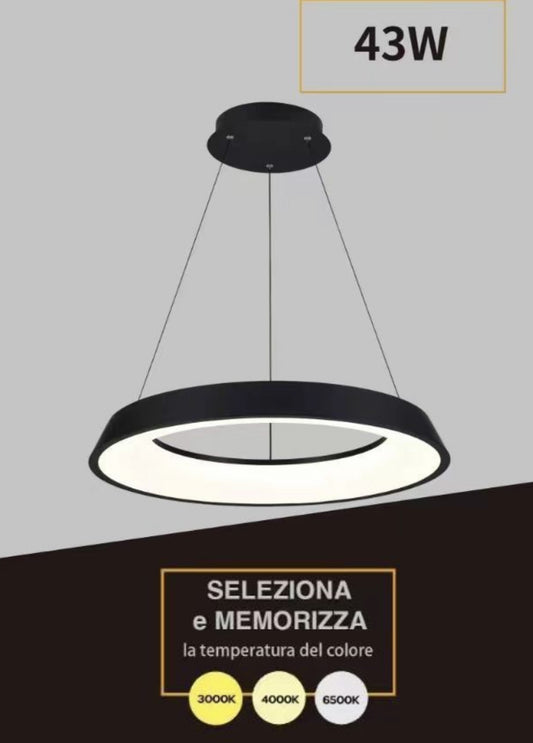 TEKHOME Lampadari a led 43 watt tre colorazioni di luce lampada da soffitto a sospensione ultra moderno cucina soggiorno A71