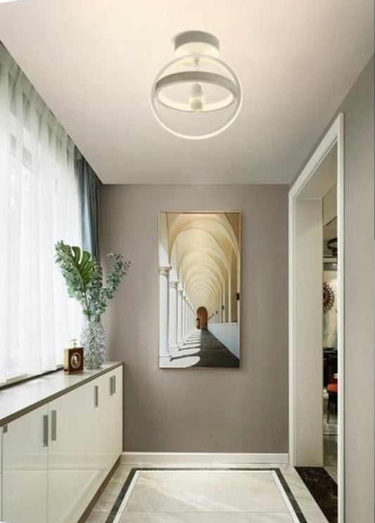 TEKHOME Lampadario led moderno 22 watt forma cerchio plafoniera con pendente lampada da soffitto luce 3000K/6500K 1760Lm PN-02