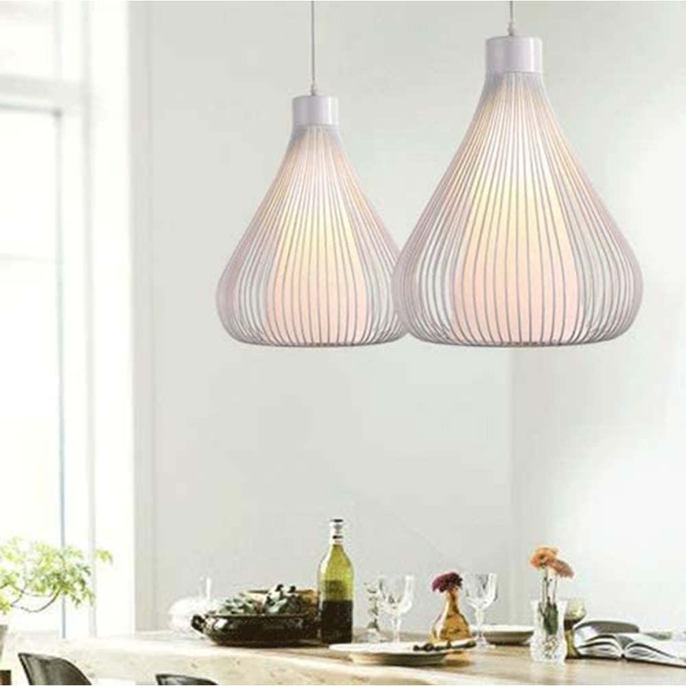 Lampadario da soffitto a goccia sospensione bianco e nero portalampada E27 arredamento moderno B18