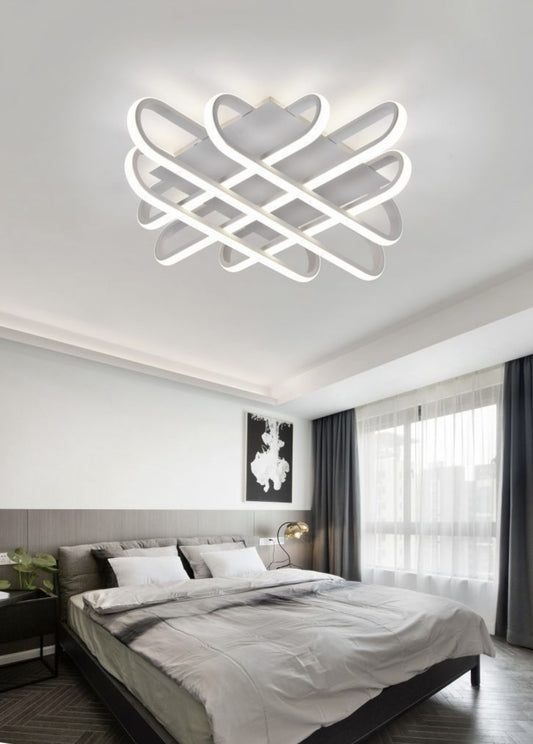 TEKHOME Plafoniera da Soffitto LED 58 W Lampadario Moderno Luce 6500k 4000k 3000k C41