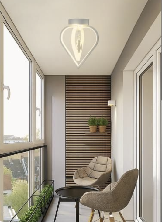 TEKHOME Lampadario Plafoniera A Soffitto 2 Cuori Pendente Luce 6500k 4000k 3000k Pn-01