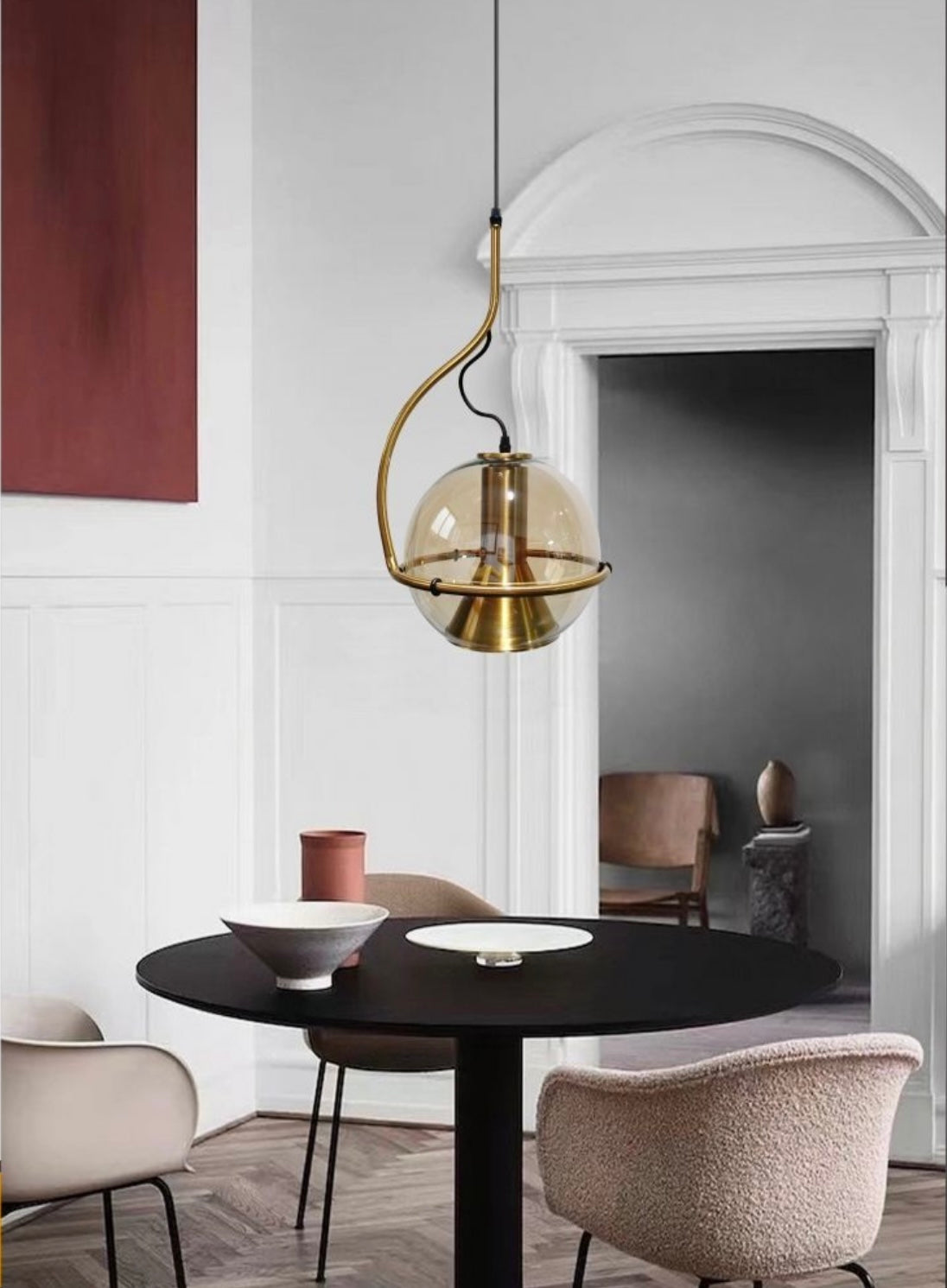 Lampadario a sospensione in vetro OBLO'LP-87