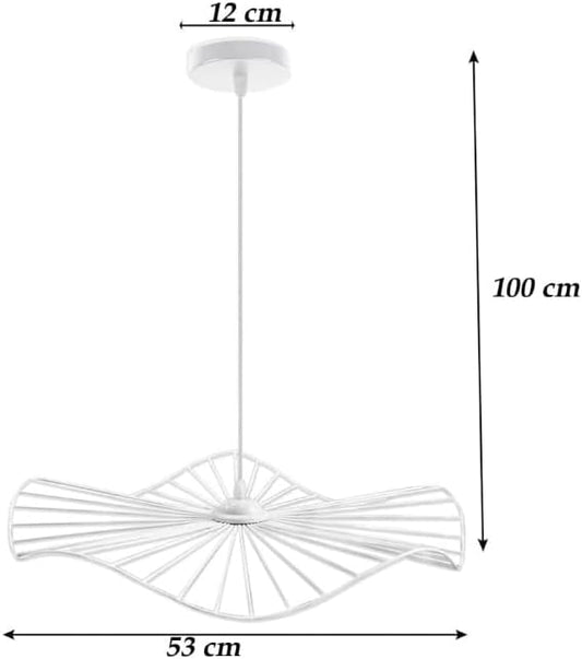 Lampadario da soffitto pendente a sospensione di forma rotonda traforato plafoniera lampada portalampada con attacco e27 arredamento casa moderno B31