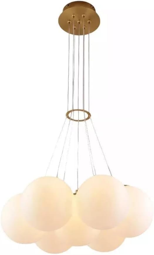 Lampadario a sospensione 7 sfere g9 sfera color bianco bronzo LP-84-7