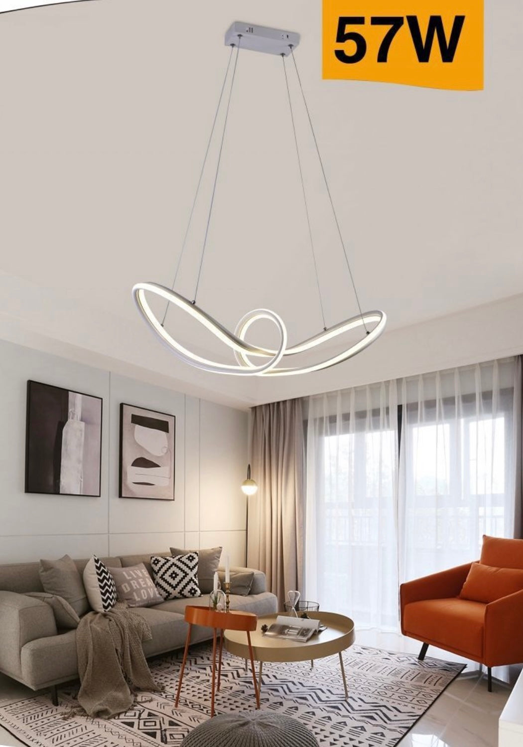Lampadario LED Fiocco 38w A59