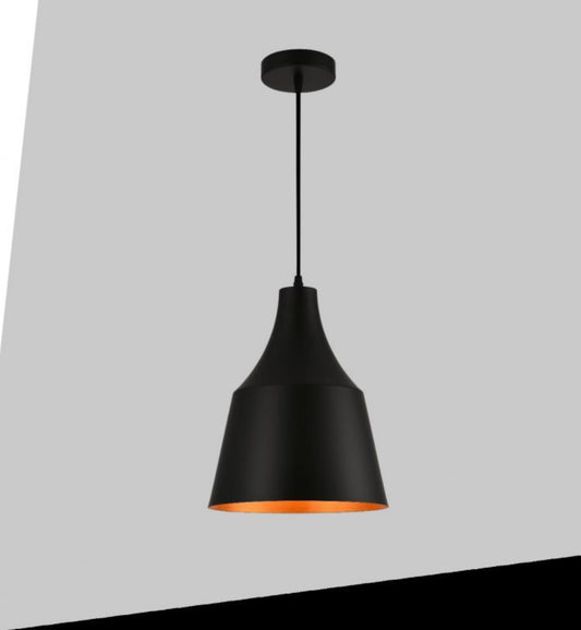 TEKHOME Lampadario a Sospensione in Metallo Nero/Bianco, Attacco E27, Design Moderno, Regolabile in Altezza, Ø27cm – Ideale per Cucina, Sala da Pranzo, Soggiorno B46