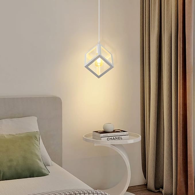 Lampadario modermo a sospensione senza lampadina E 27, in ferro stile moderno A24