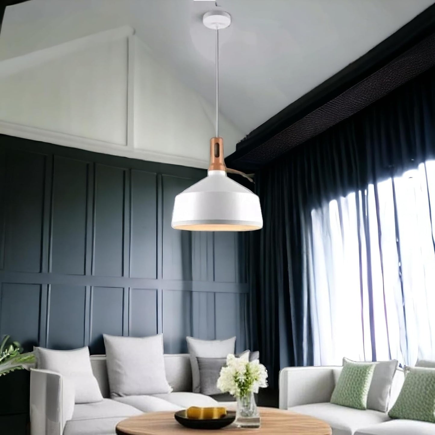 Lampadario da soffitto a sospensione con attacco E27 (lampadina non inclusa) moderno stile industriale A93