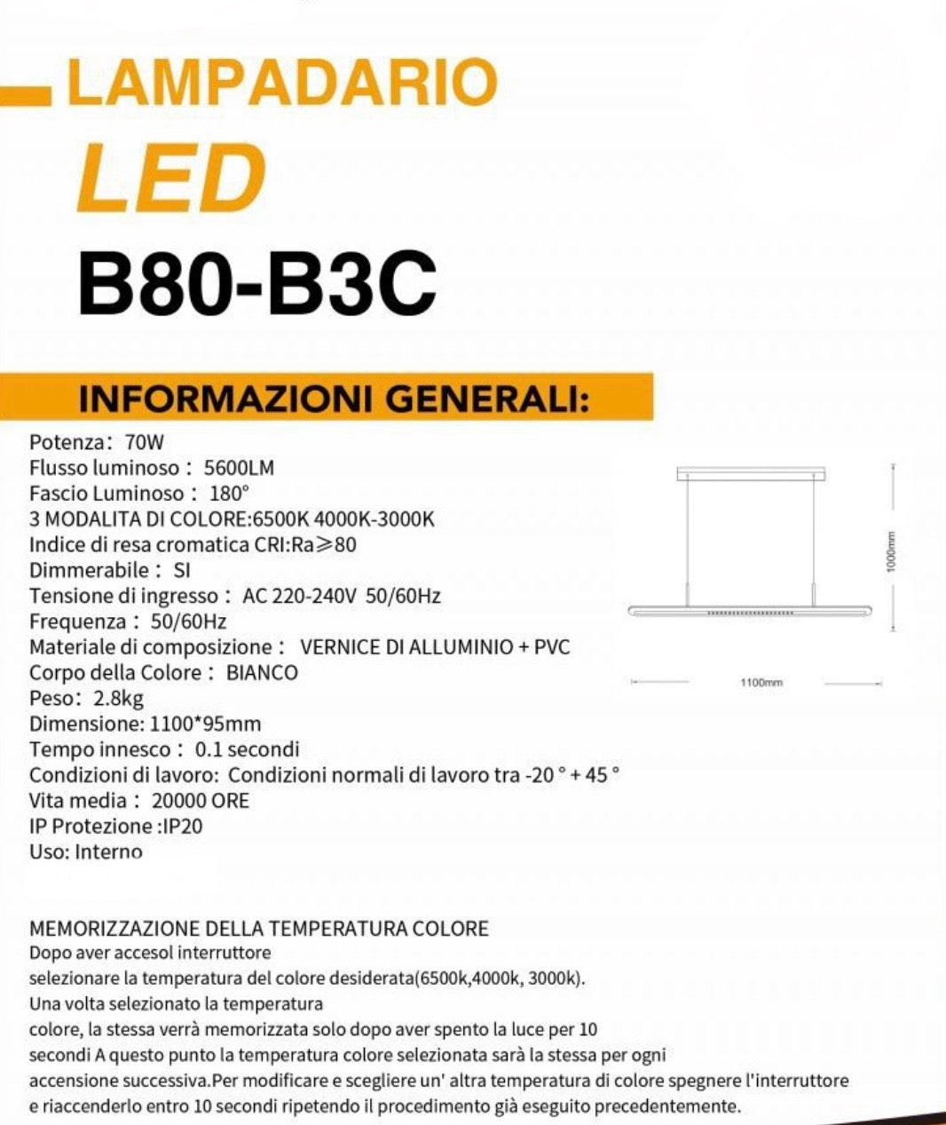 Lampadario a Sospensione LED Nuvia B80
