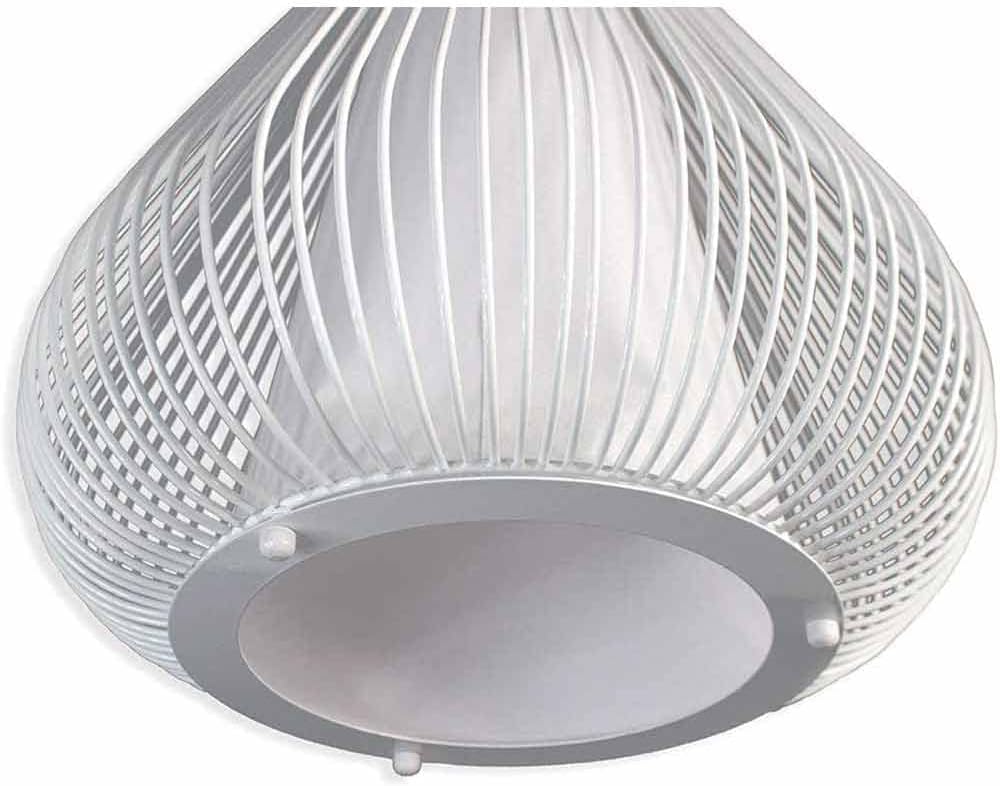 Lampadario da soffitto a goccia sospensione bianco e nero portalampada E27 arredamento moderno B18