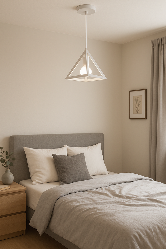 Lampadario moderno a triangolo senza lampadina E 27, in ferro stile moderno A35