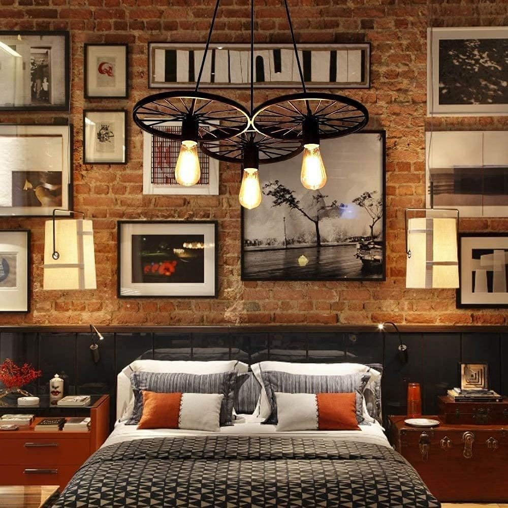 Lampadario a sospensione design ruota LP-86