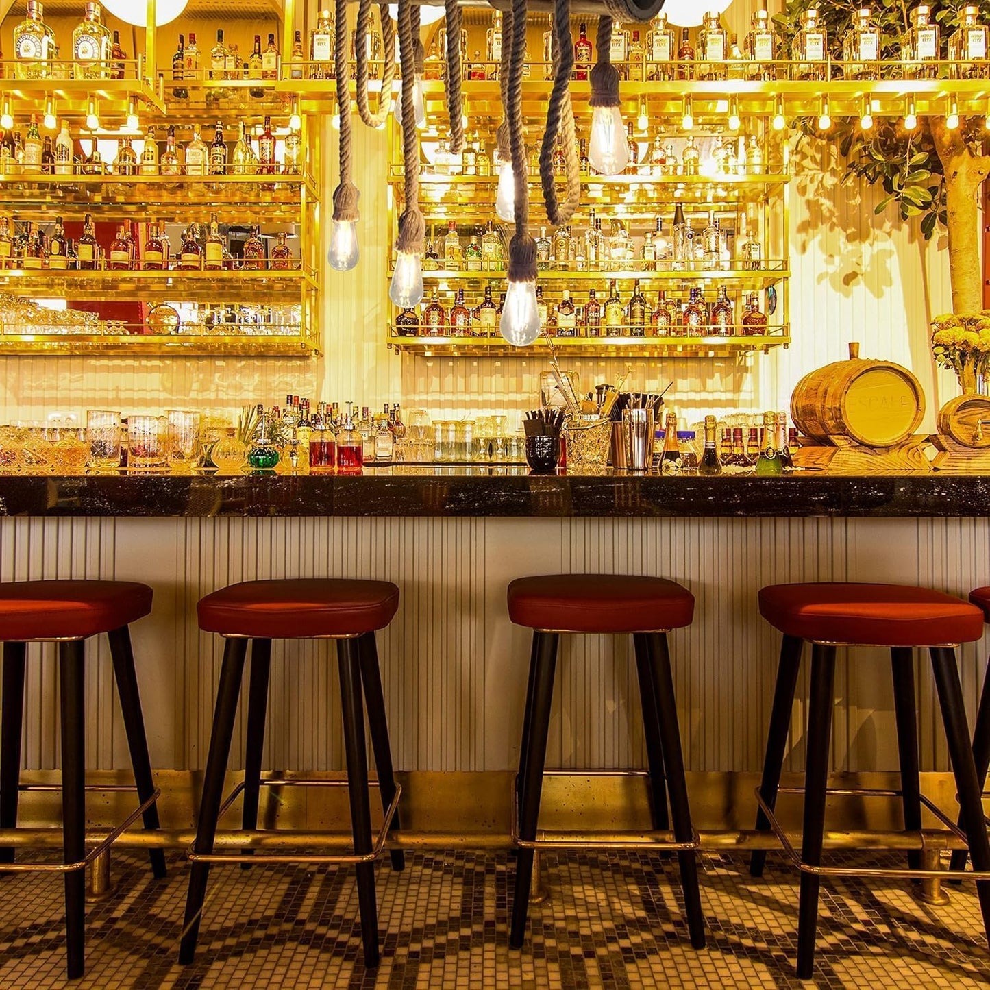 Lampadario Vintage Retro in Corda di Bambù con 6 Teste a Sospensione, Lampadario Corda Canapa Industriale E27 per Cucina Soggiorno Sala da Pranzo Bar Caffè Ristorante Pizzeria Locale B23-6