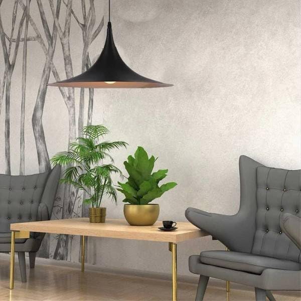 Lampadario A Sospensione Stile Contemporaneo in Metallo Decorativo Luce E27 B98