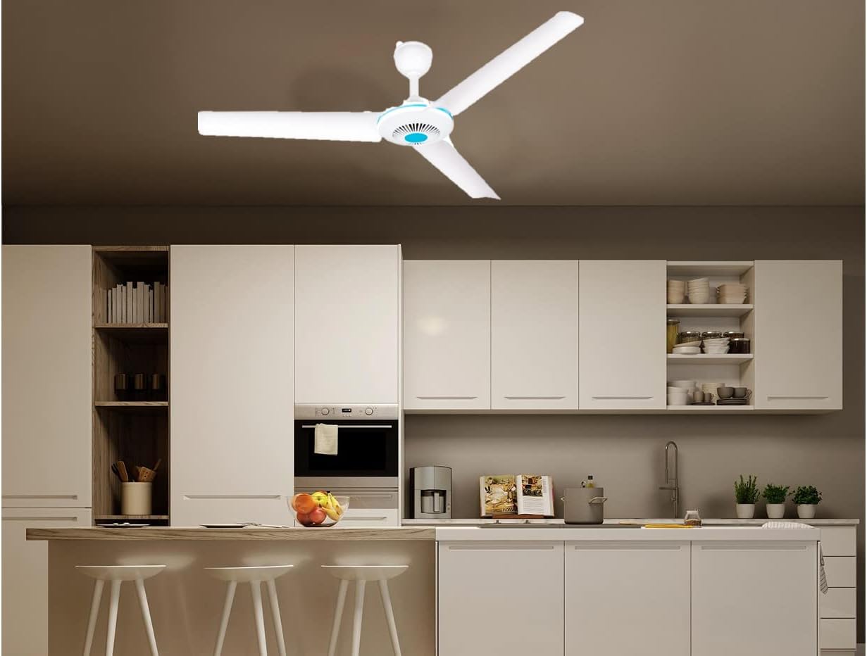 Ventilatore a soffitto colore bianco 3 pale , 19-23 W, Ø90 cm