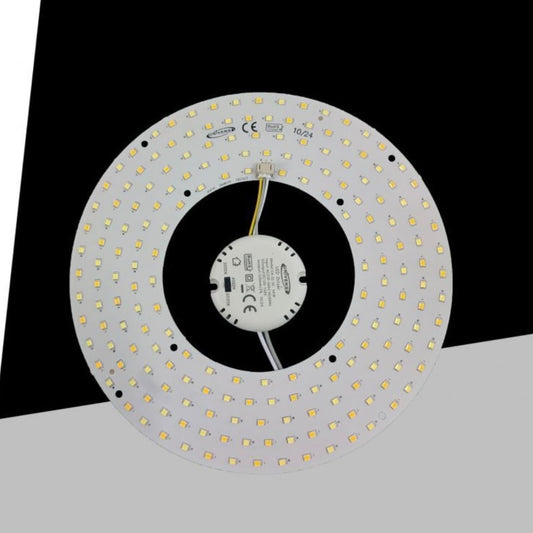 TEKHOME Modulo LED Rotondo 34W 4400LM Ø230mm, Bianco Regolabile 3000K-6500K, CRI≥80, Angolo 120°, IP20, per Plafoniere Soffitto, No Flicker CA-32-3C