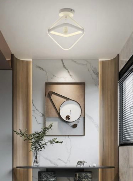TEKHOME Lampadario led moderno 25 watt forma rombo plafoniera lampada da soffitto luce 3000K/4000K/ 6500K 2000Lm PN-03