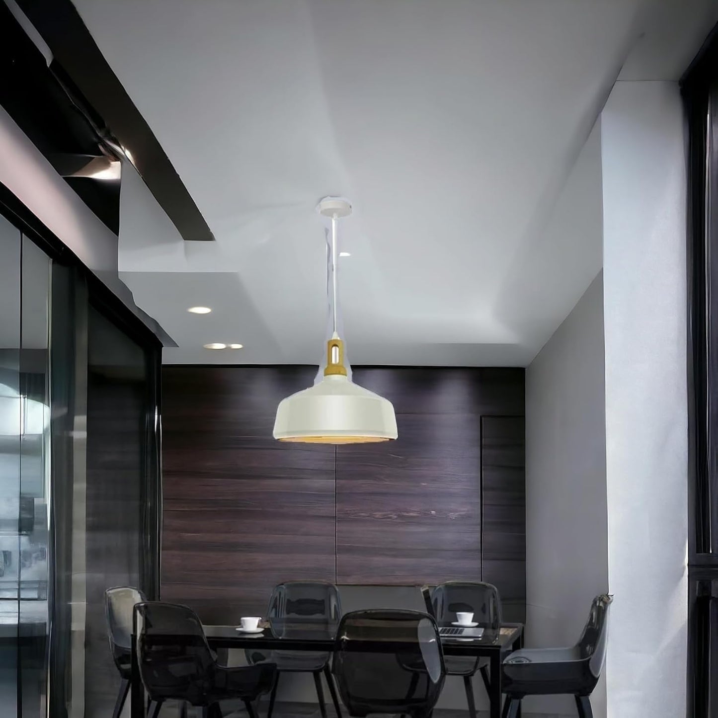 Lampadario da soffitto a sospensione con attacco E27 (lampadina non inclusa) moderno stile industriale A93