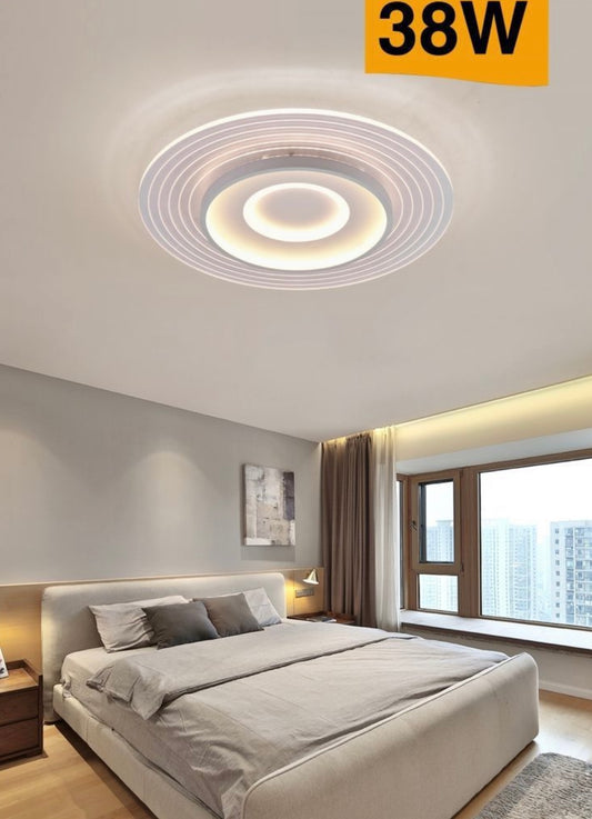 TEKHOME Plafoniera Lampadario da soffitto a led con Luci cerchio tonda Design Stile Moderno Lampada per Camera Cucina Salotto Locali Commerciali C40