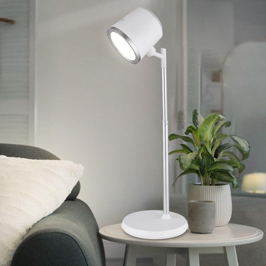 Lampada da Tavolo LED Ricaricabile 6W, 3 Temperature di Colore 3000K-4000K-6500K, Batteria 18650, Luce Orientabile, Moderna per Scrivania, Comodino, Studio BL-1005
