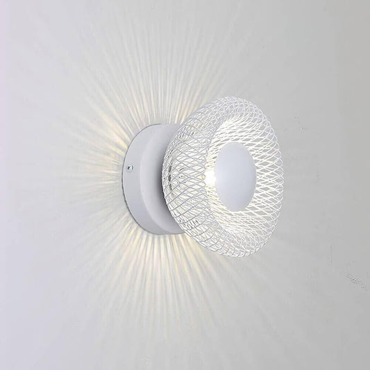 TEKHOME Applique da muro LED G9 design moderno a nido d’uccello, lampada da parete decorativa interna, metallo, compatibile con lampadina G9, bianco/nero AQ48