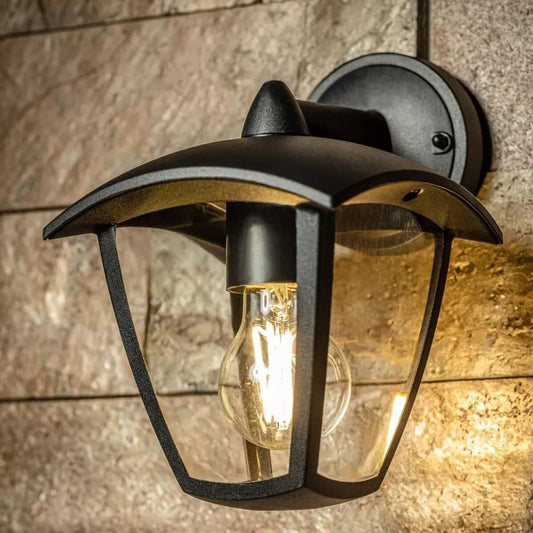 Applique da Esterno E27 IP44, Lampada da Parete Classica, Attacco E27 (Lampadina no), Impermeabile per Facciata, Balcone e Giardino - Bianco/Grigio Scuro B232