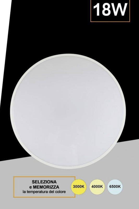 TEKHOME Plafoniera LED 18/32/42W, Lampada da soffitto per bagno IP44, 1440/2430/3620 lumen, 3colore della luce per Bagno, Cucina, Balcone ES-PN