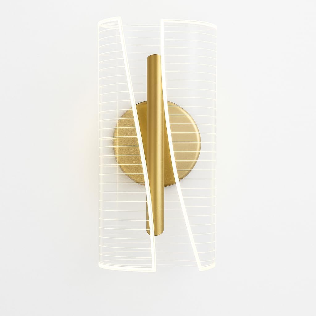 Applique da parete LED 6W con luce regolabile 3000K-4000K-6500K, design moderno in metallo e acrilico, lampada da muro per soggiorno, camera da letto e corridoio, IP20 AQ32-3C