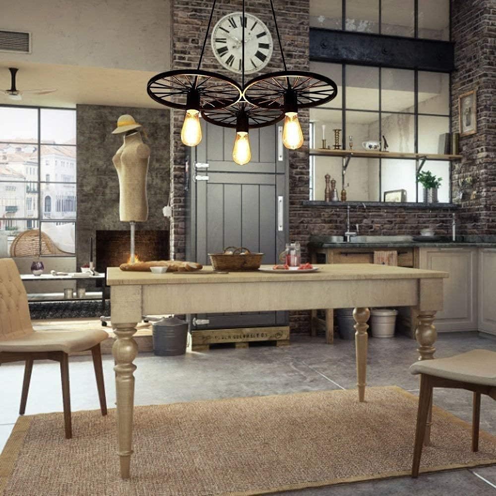 Lampadario a sospensione design ruota LP-86