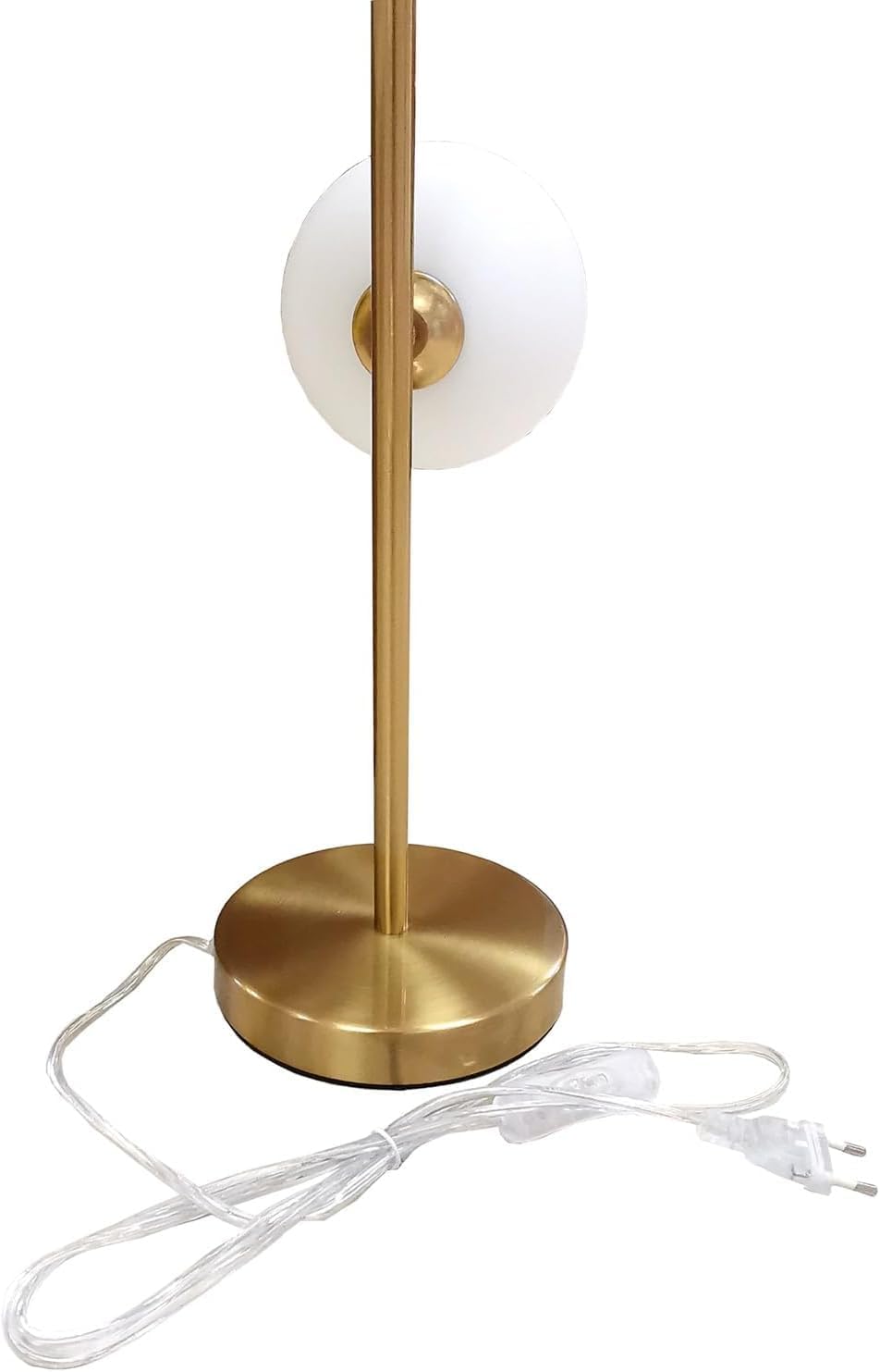 Lampada da tavolo Oro con sfere bolle bianche design moderno minimal (Lampada Tavolo 3 Sfere) D33