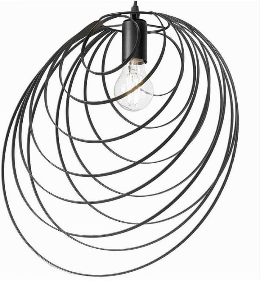 Lampadario A Sospensione Nero E27 Lampada Geometrica da Soffitto Decorativa B86