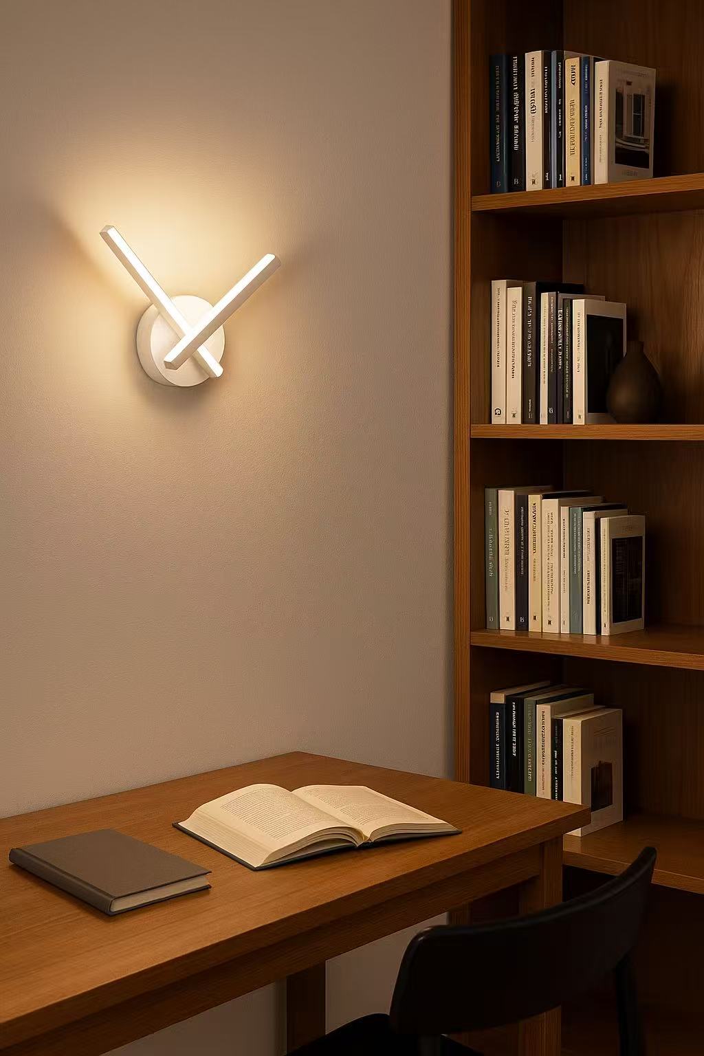 TEKHOME Applique da Parete Moderna LED 6W – Design Minimal Bianco, 3 Temperature Colore (3000K / 4500K / 6500K) E67