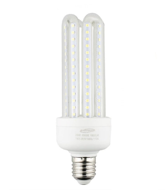 Lampadine LED E27 20W, Confezione da 6 Pezzi, 1800LM, 3000K Luce Calda, Lampadina LED a Mais, Fascio Luminoso 360°, CRI>80, Basso Consumo Energetico, Non Dimmerabile, Modello 4U-03TC