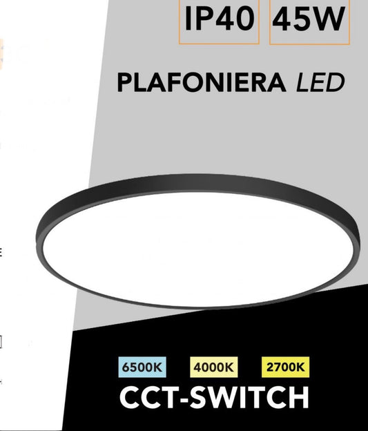 TEKHOME Plafoniera LED Soffitto 36/45W,3colore 3600/4950LM IP40 Impermeabile Rotonda Ø48/60CM Lampadario LED Moderna Luce Soffitto per Cameretta, Cucina, Soggiorno, Balcone -LV
