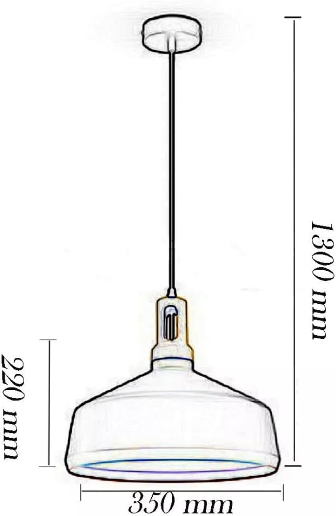Lampadario da soffitto a sospensione con attacco E27 (lampadina non inclusa) moderno stile industriale A93
