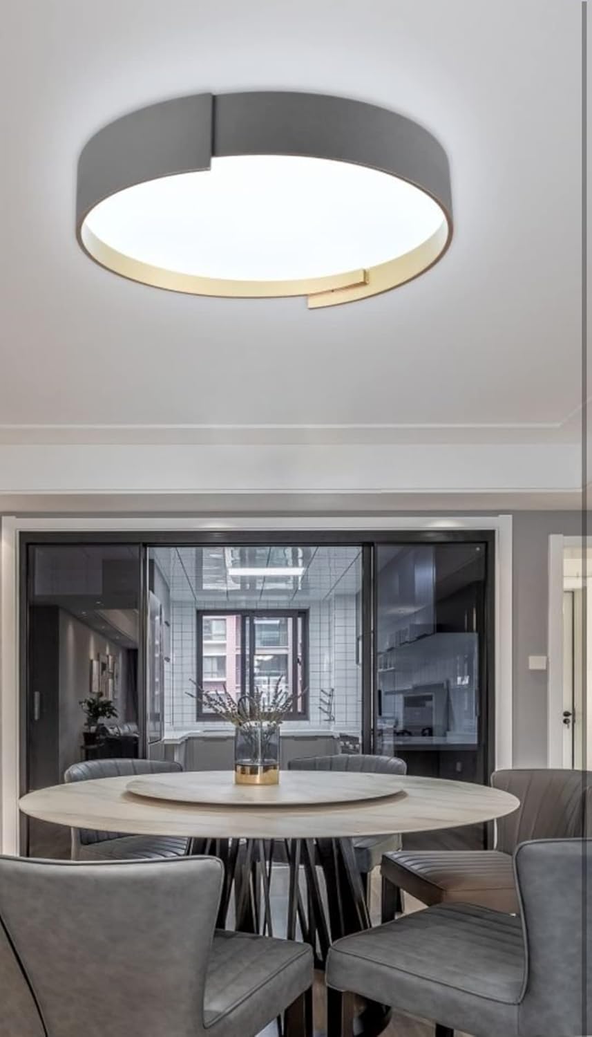 TEKHOME Plafoniera a led da interno moderna a soffitto forma tonda lampada adatta per camera da letto salone soggiorno solotto cucina locali commerciali 46W C49