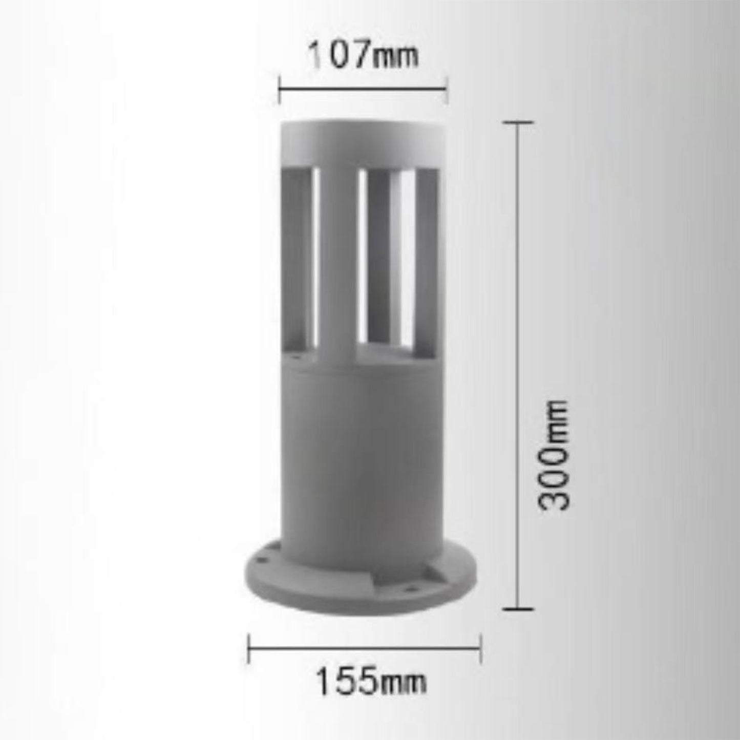 Lampada da Giardino LED IP65 12W 600LM | Paletto Luminoso per Esterno in Alluminio | Luce Calda/Naturale/Fredda | Grigio – Serie ES59