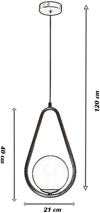 Lampadario a Sospensione Moderna G9, Attacco 1xG9, Design a Goccia in Metallo e PE, Altezza 120cm, Colore Bronzo, per Soggiorno Camera da Letto Cucina - Senza Lampadina A27