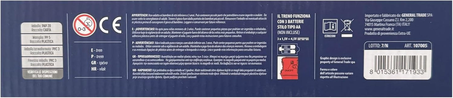 Polo Nord Express Trenino di Babbo Natale con Luci e Suoni | Locomotiva Natalizia Classica con Slitta di Babbo Natale, Binari, Effetti Luminosi e Sonori, 20 Pezzi, Giocattolo Natalizio 107005