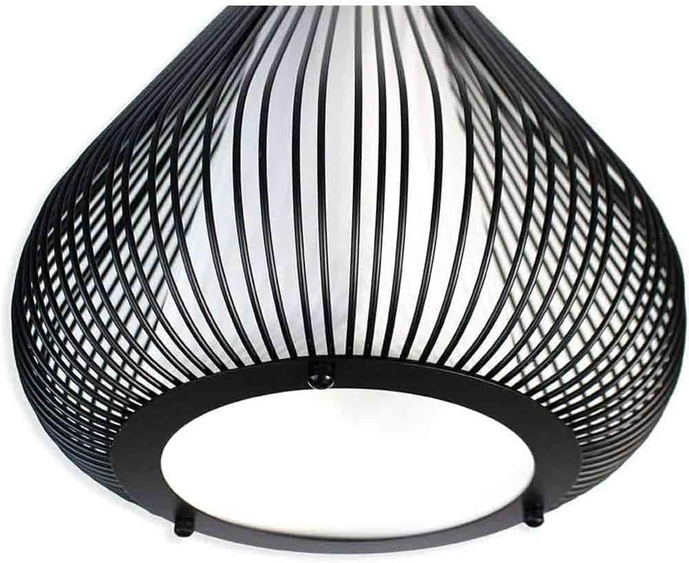 Lampadario da soffitto a goccia sospensione bianco e nero portalampada E27 arredamento moderno B18